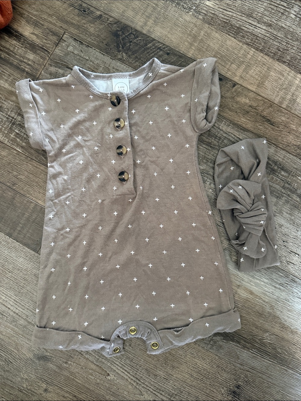 Lou Lou 3/6 Months Romper with Bow